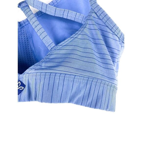 PrAna Dreaming Sports Bra Strappy Size XS Blue Stripe - Picture 7 of 11